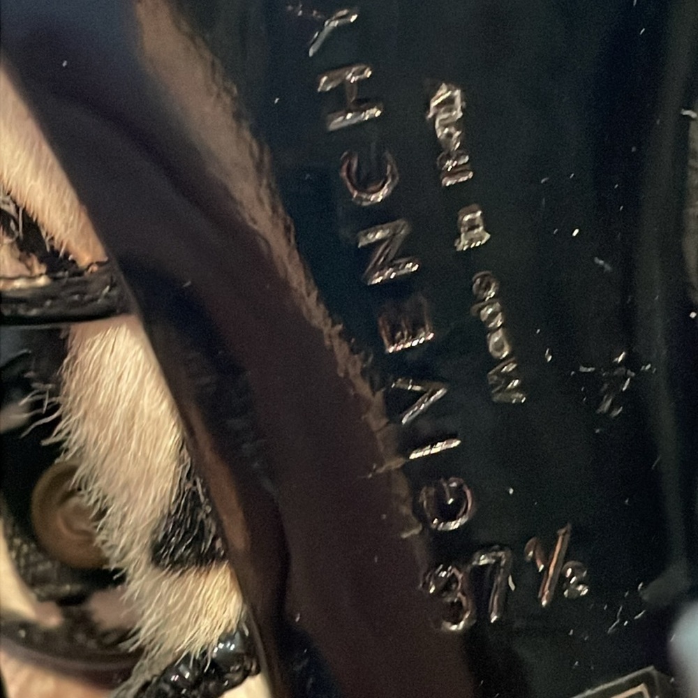 Givenchy Zebra Rhinestone Hair Print Stilletto Heels Size 37.5 Made in Italy - Picture 7 of 12